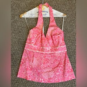 Vintage Lilly Pulitzer Floral Halter Top